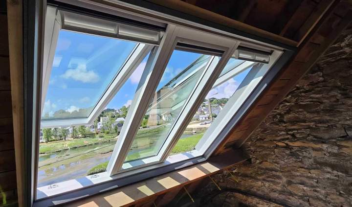 Pose de fenêtre de toit Velux Plabennec