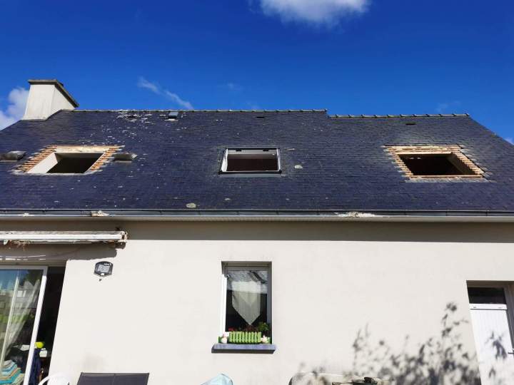 Pose de fenêtre de toit Velux Plabennec